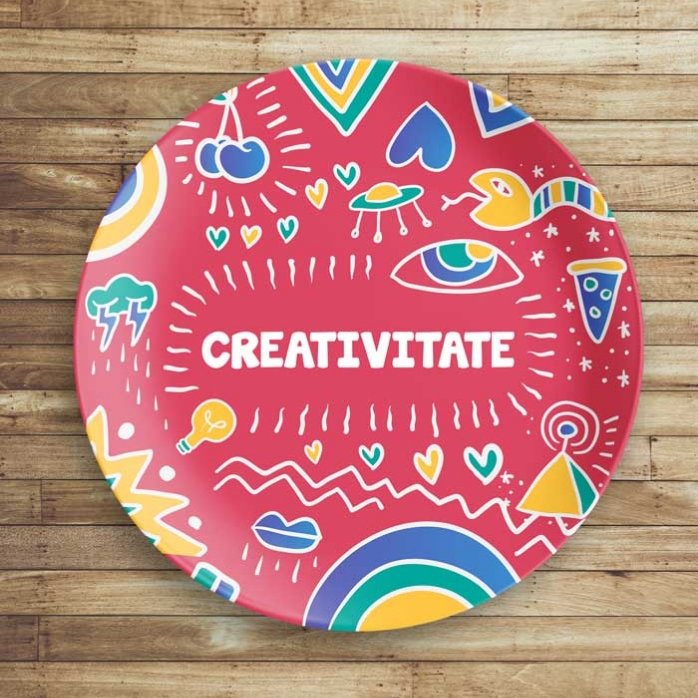 Plato personalizado con texto - creARTive