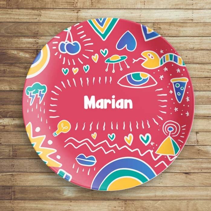 Plato personalizado con texto - creARTive