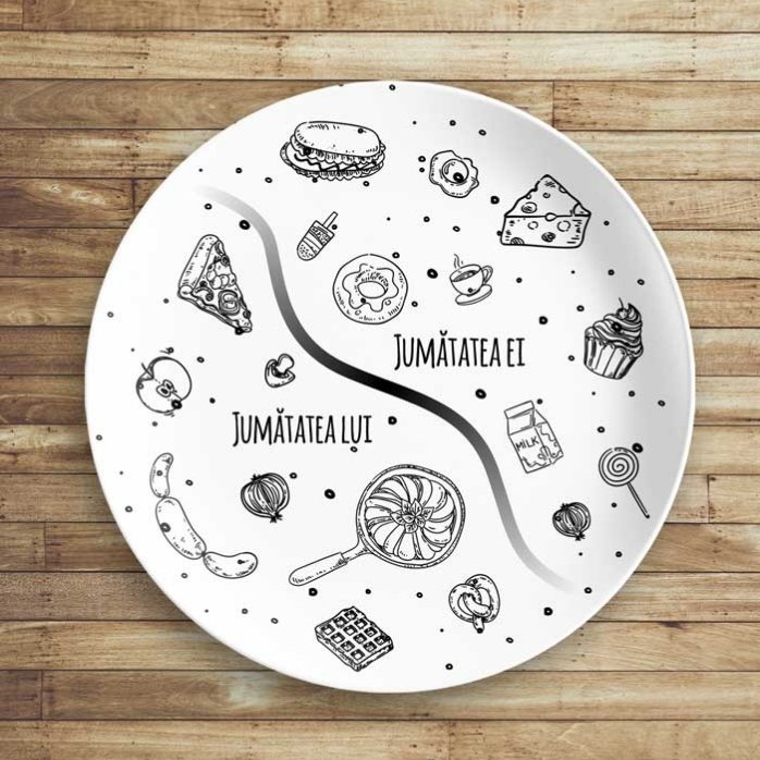 Plato personalizado con texto - Jumatate