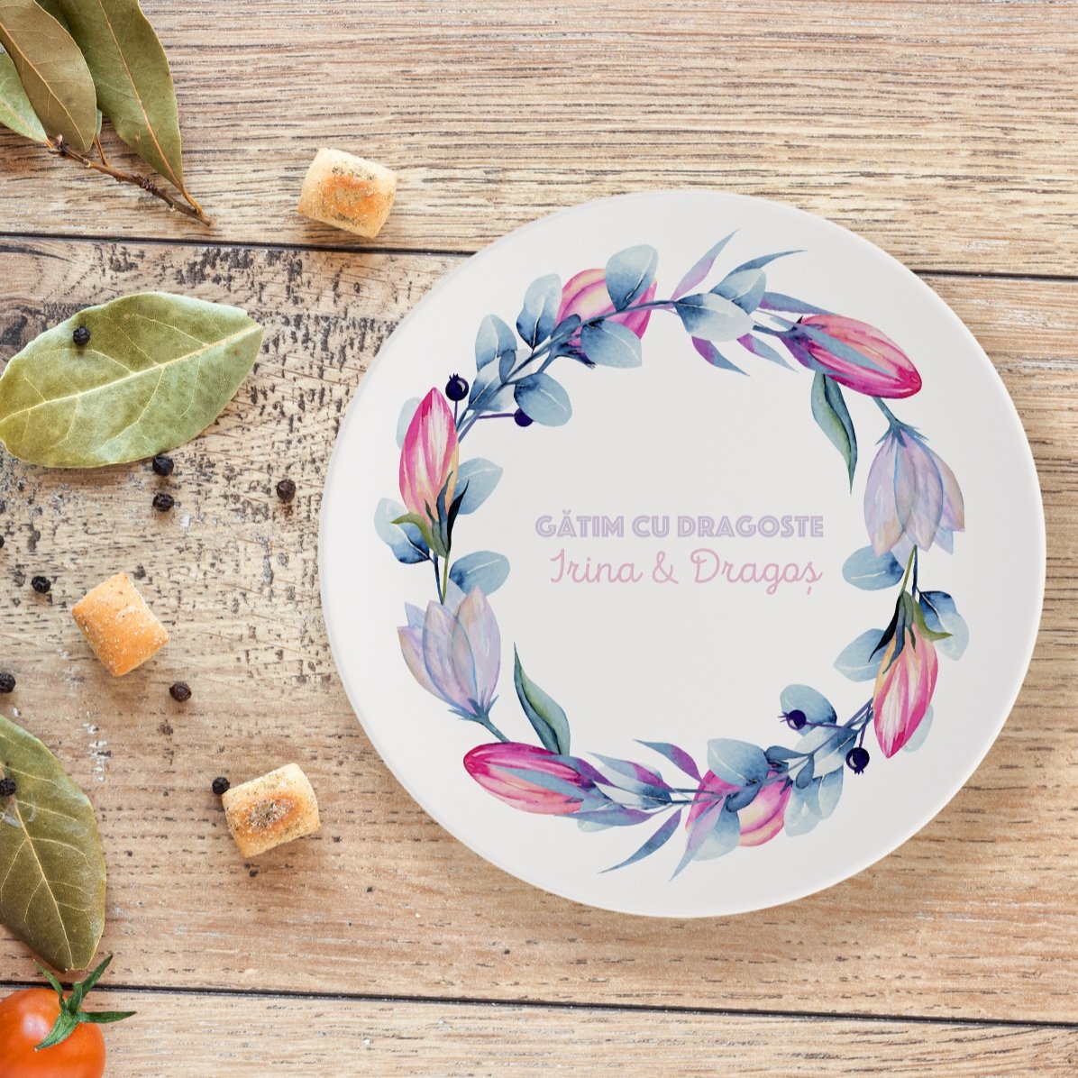 Plato personalizado con texto - Lalele