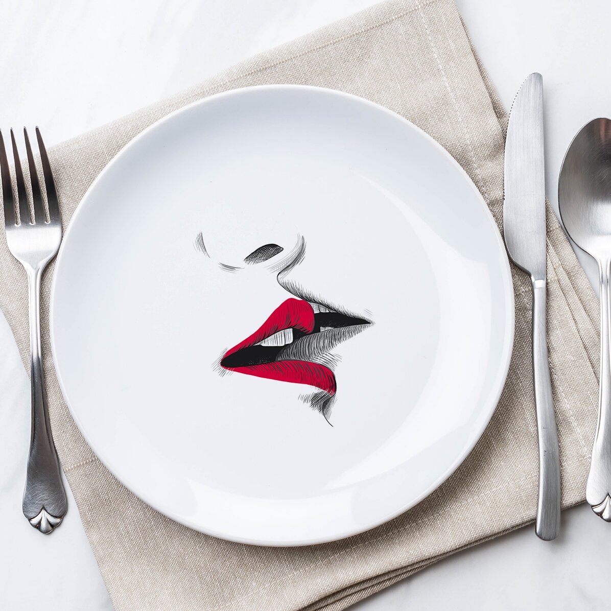 Plato personalizado de Lips