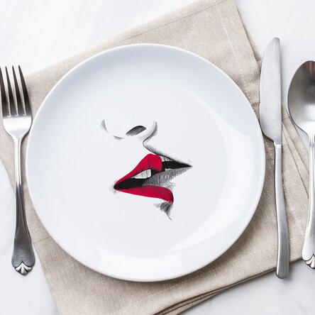 Plato personalizado de Lips