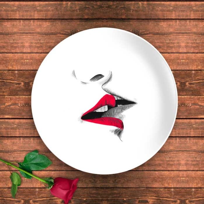 Plato personalizado de Lips