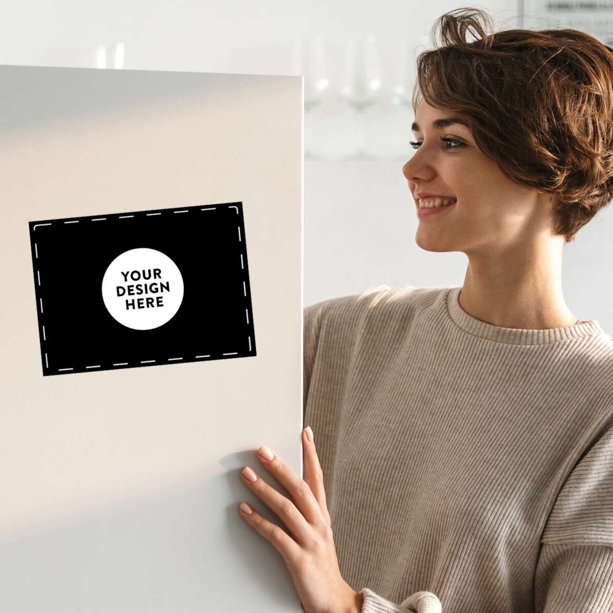 Tarjeta de felicitación magnética personalizada con tu diseño