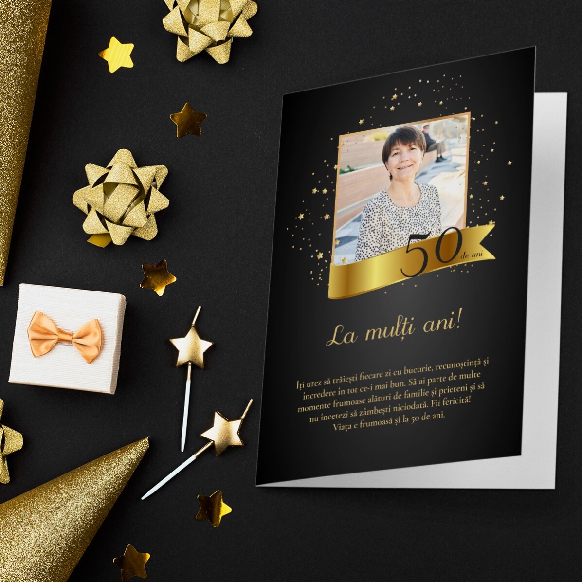 Tarjeta de felicitación personalizada con una foto y un mensaje - Es tu cumpleaños