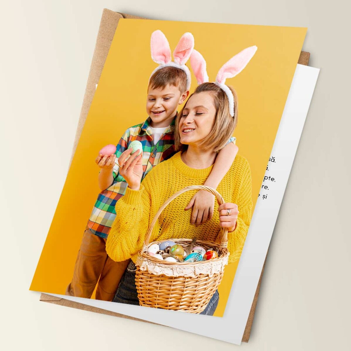 Tarjeta de felicitación personalizada con una foto