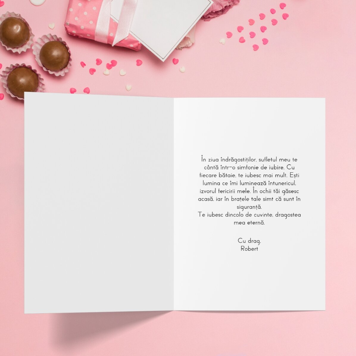 Tarjeta de felicitación personalizada con foto y texto - Elegance