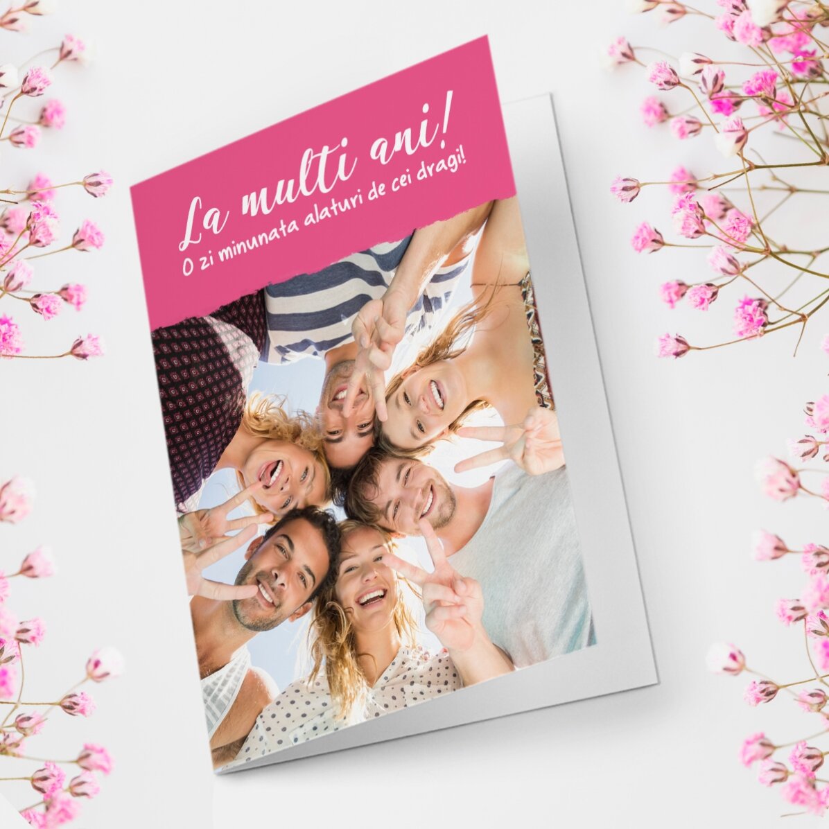 Tarjeta de felicitación personalizada con foto y texto