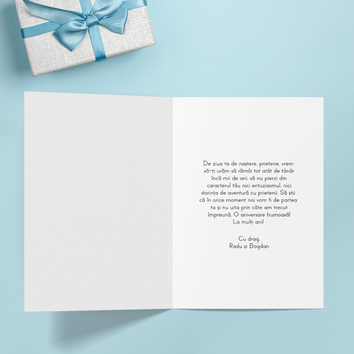 Tarjeta de felicitación personalizada con texto - Aniversario