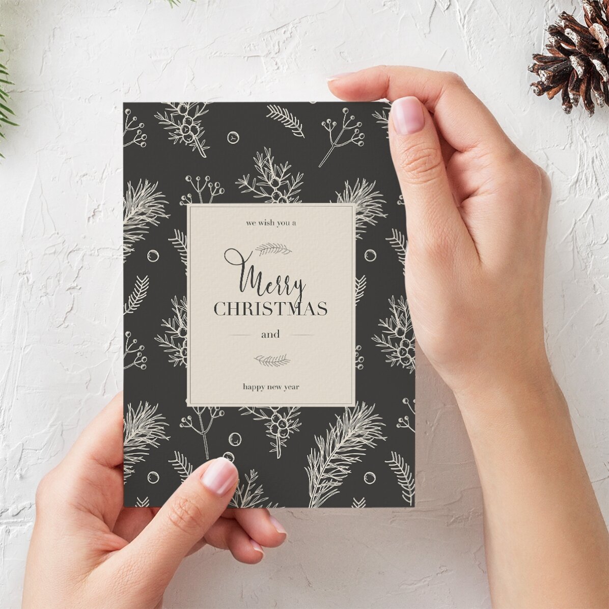 Tarjeta de felicitación personalizada con texto - Modelo Pin