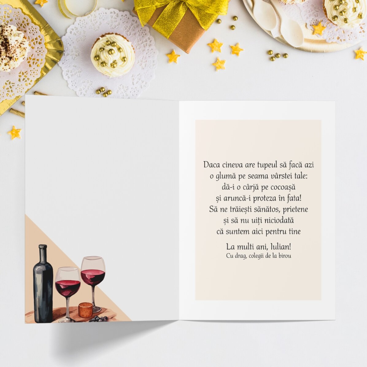 Tarjeta de felicitación personalizada con texto: «No es que hayas envejecido...»