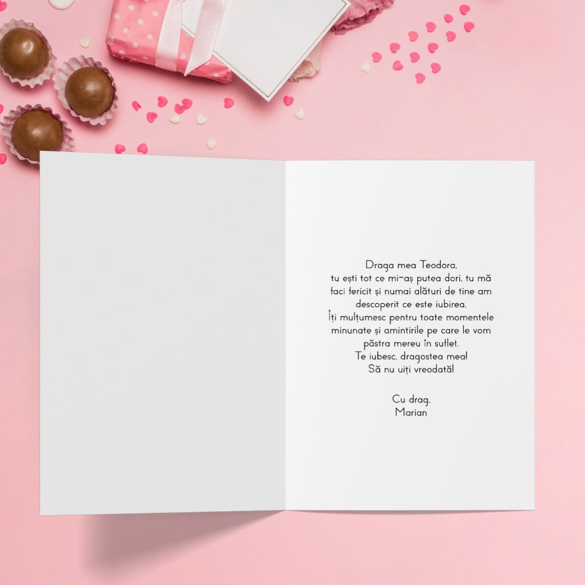 Tarjeta de felicitación personalizada con texto y 6 fotos - Dulces recuerdos