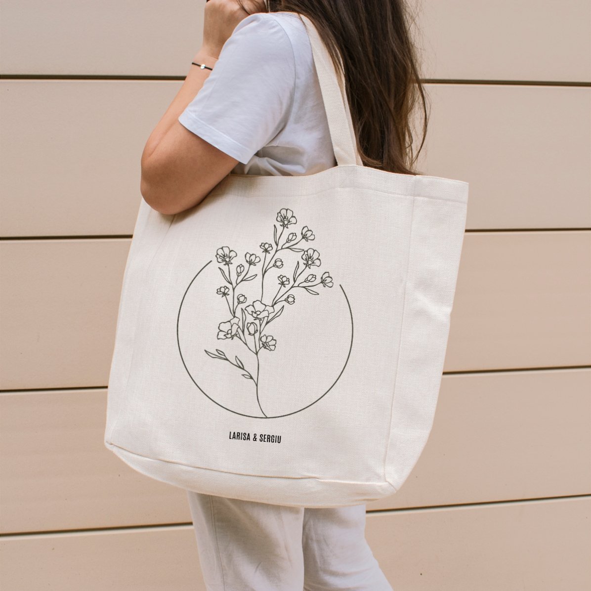 Bolso de playa personalizado con texto - Modelo «Místico»