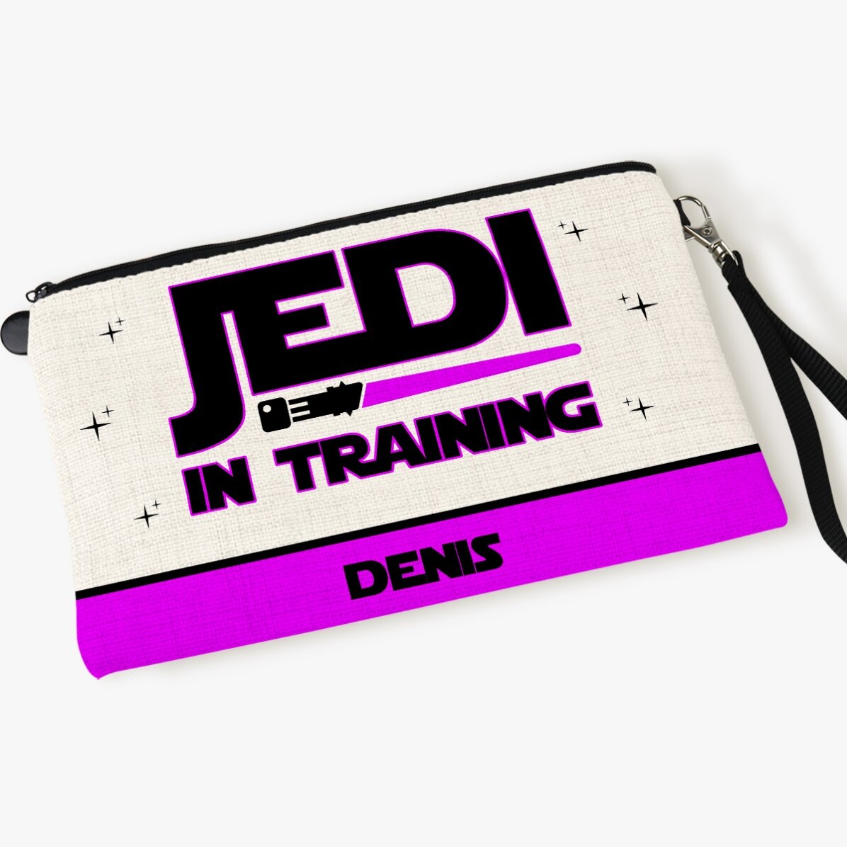 Bolsita para accesorios personalizada con nombre - Jedi en formación