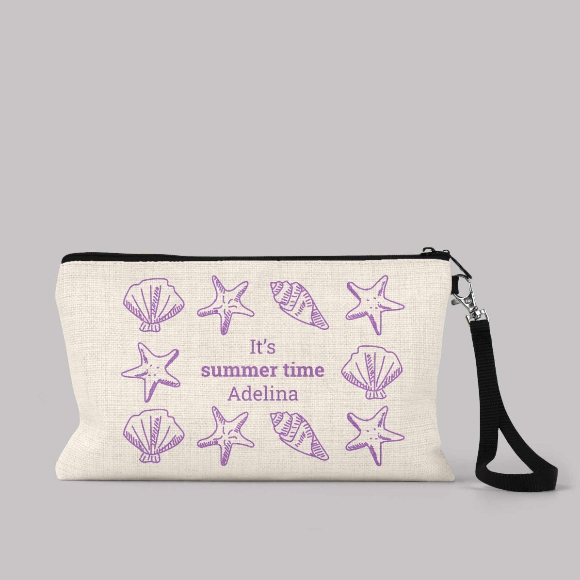 Personalised accessory bag with text - Summer Time