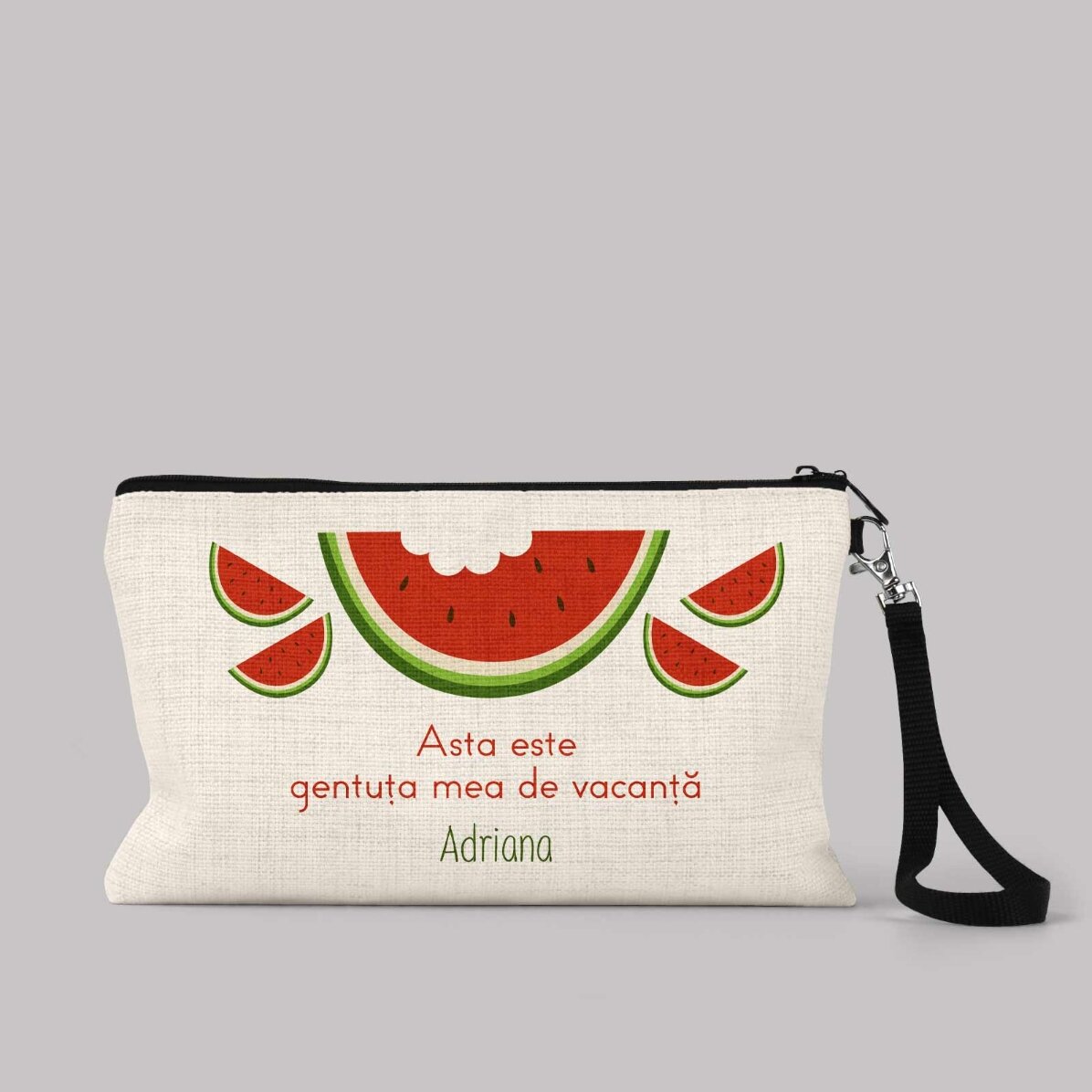 Bolsita para accesorios personalizada con texto - Watermelon