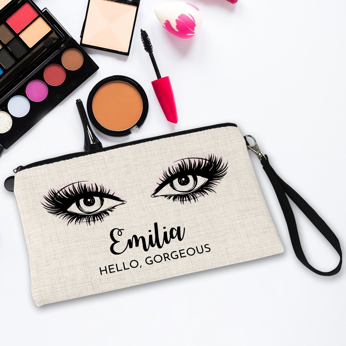 Estuche de cosméticos personalizado con nombre - Hello gorgeous