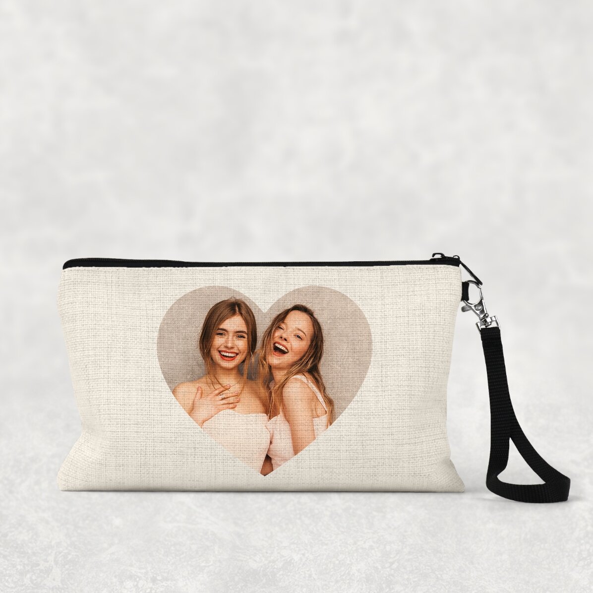 Bolsita para cosméticos personalizada con una foto - Corazón