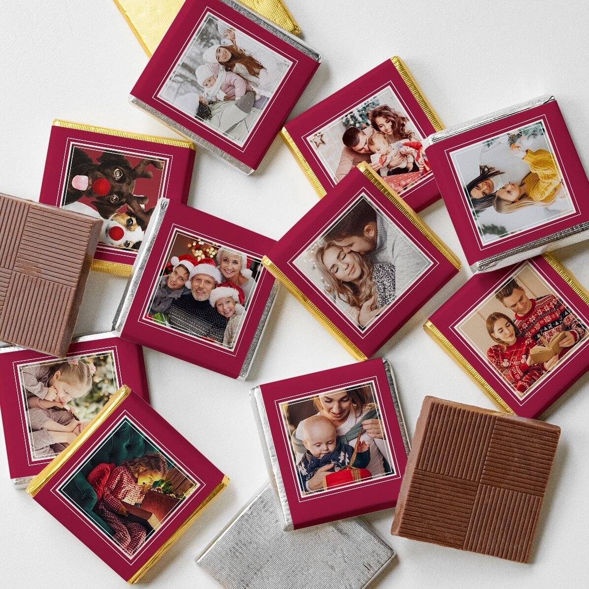 Esfera con 10 minichocolates personalizados con fotos