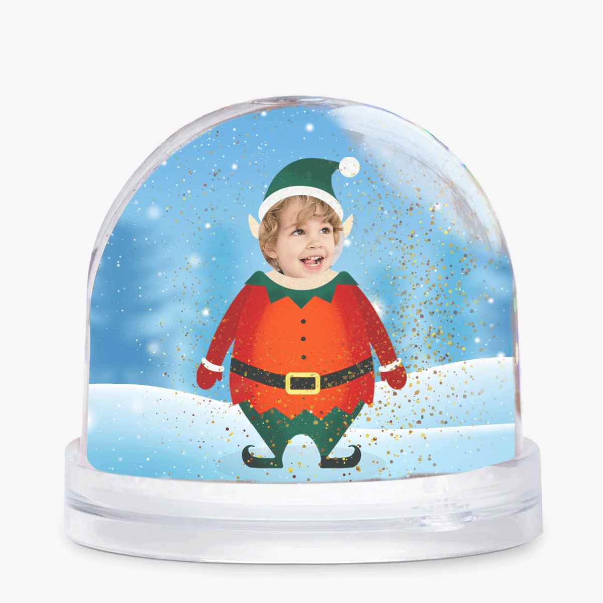 Bola de escritorio personalizada con mensaje y texto - La ayuda de Papá Noel