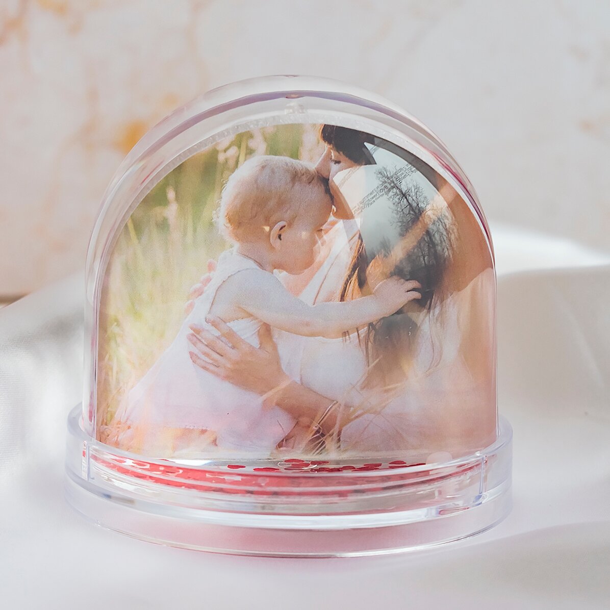 Globo de escritorio personalizado con foto y texto: «La mejor madre»