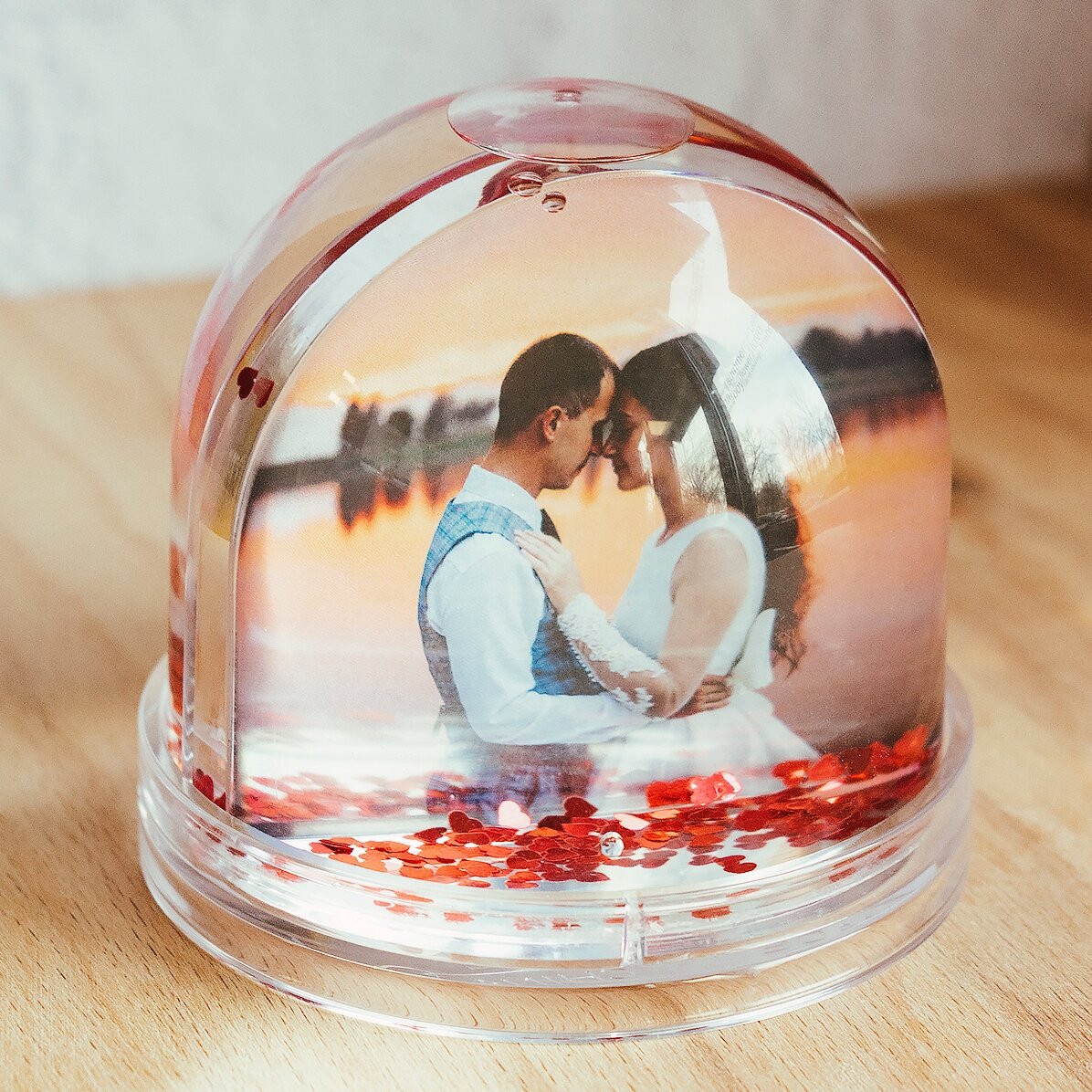 Globo de escritorio personalizado con foto y texto - Declaración de amor