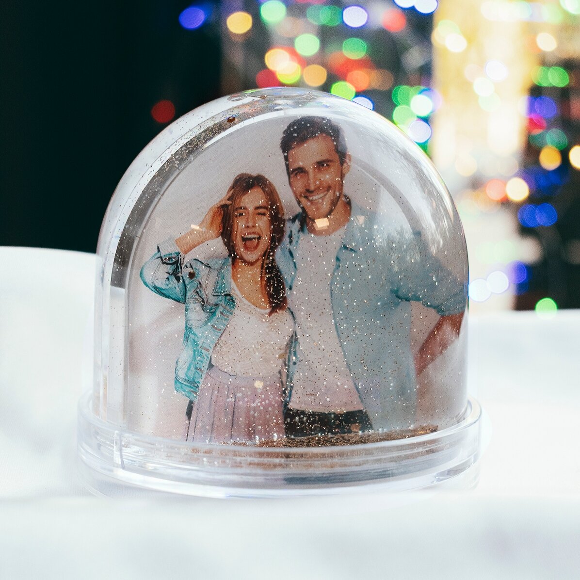 Globo de escritorio personalizado con foto y texto - Love