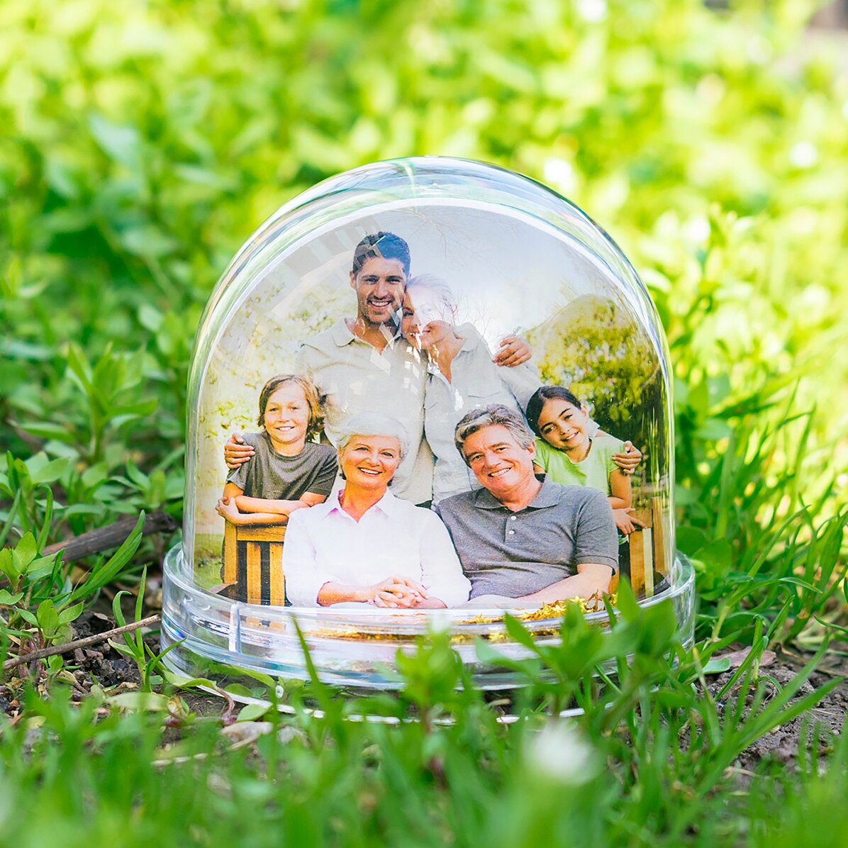 Globo de escritorio personalizado con foto y texto: ¡Feliz Pascua!