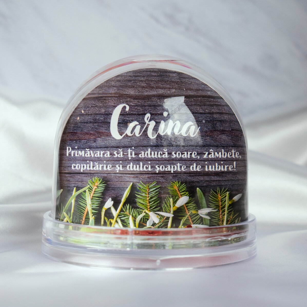Globo de escritorio personalizado con foto y texto - Susurros de amor