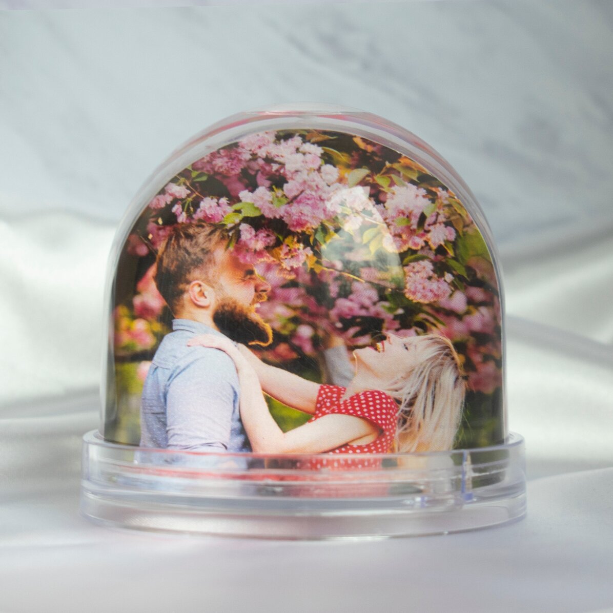 Globo de escritorio personalizado con foto y texto - Susurros de amor