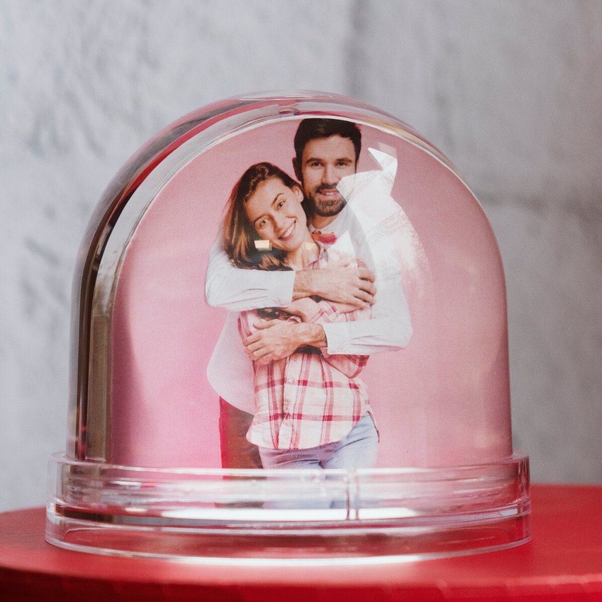 Globo de escritorio personalizado con foto y texto - Día de San Valentín