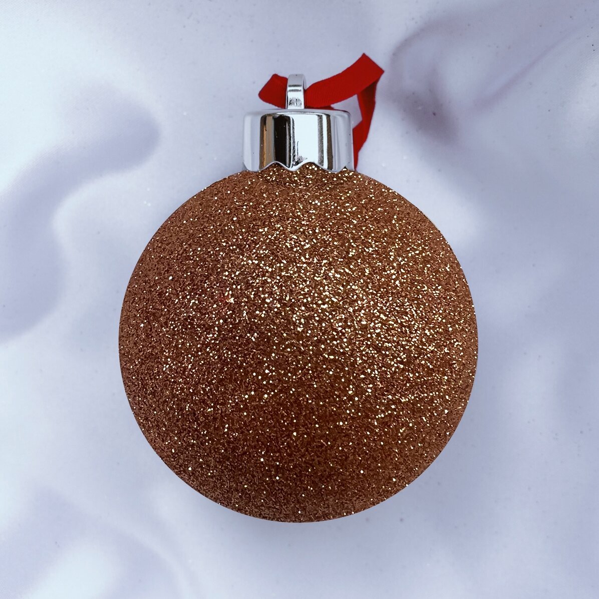 Bola de Navidad personalizada con logotipo y mensaje: ¡Feliz Navidad!