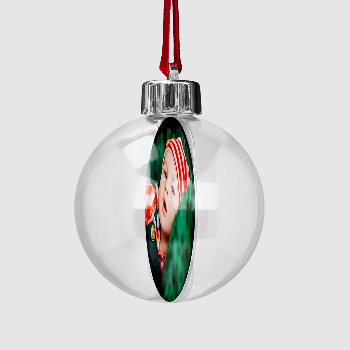 Globo transparente personalizado por ambas caras con una foto y un mensaje