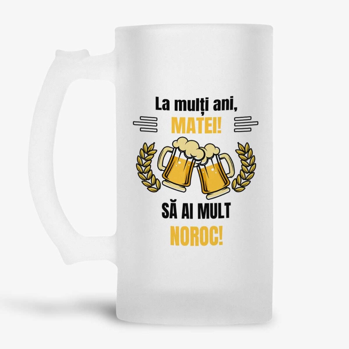 Jarra de cerveza personalizada con mensaje - Cheers and Beers