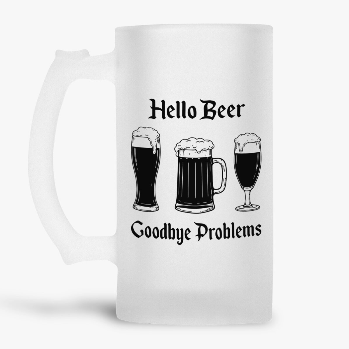 Personalised beer mug with message - Hello Beer