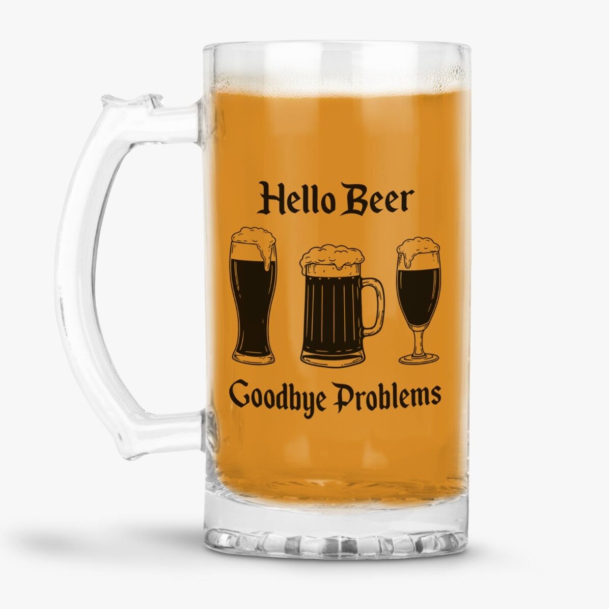 Personalised beer mug with message - Hello Beer