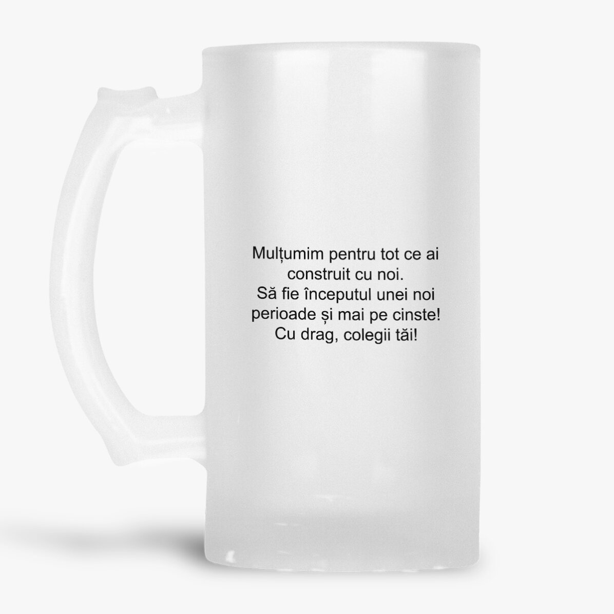 Jarra de cerveza personalizada con mensaje