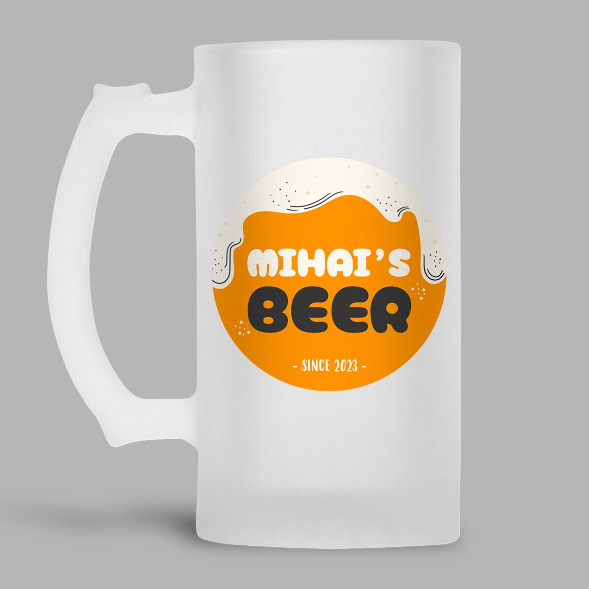 Jarra de cerveza personalizada con texto - BEER