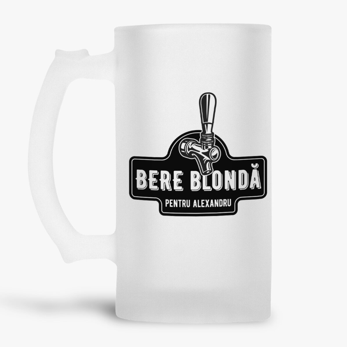 Jarra de cerveza personalizada con texto - Cerveza rubia