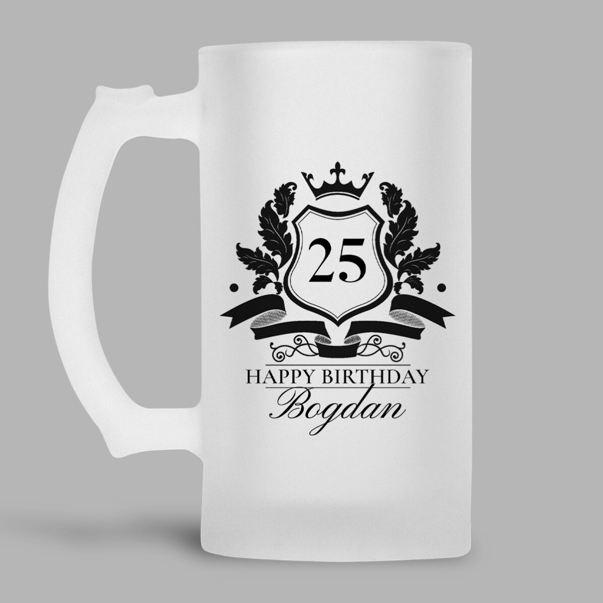 Jarra de cerveza personalizada con texto - Royalty