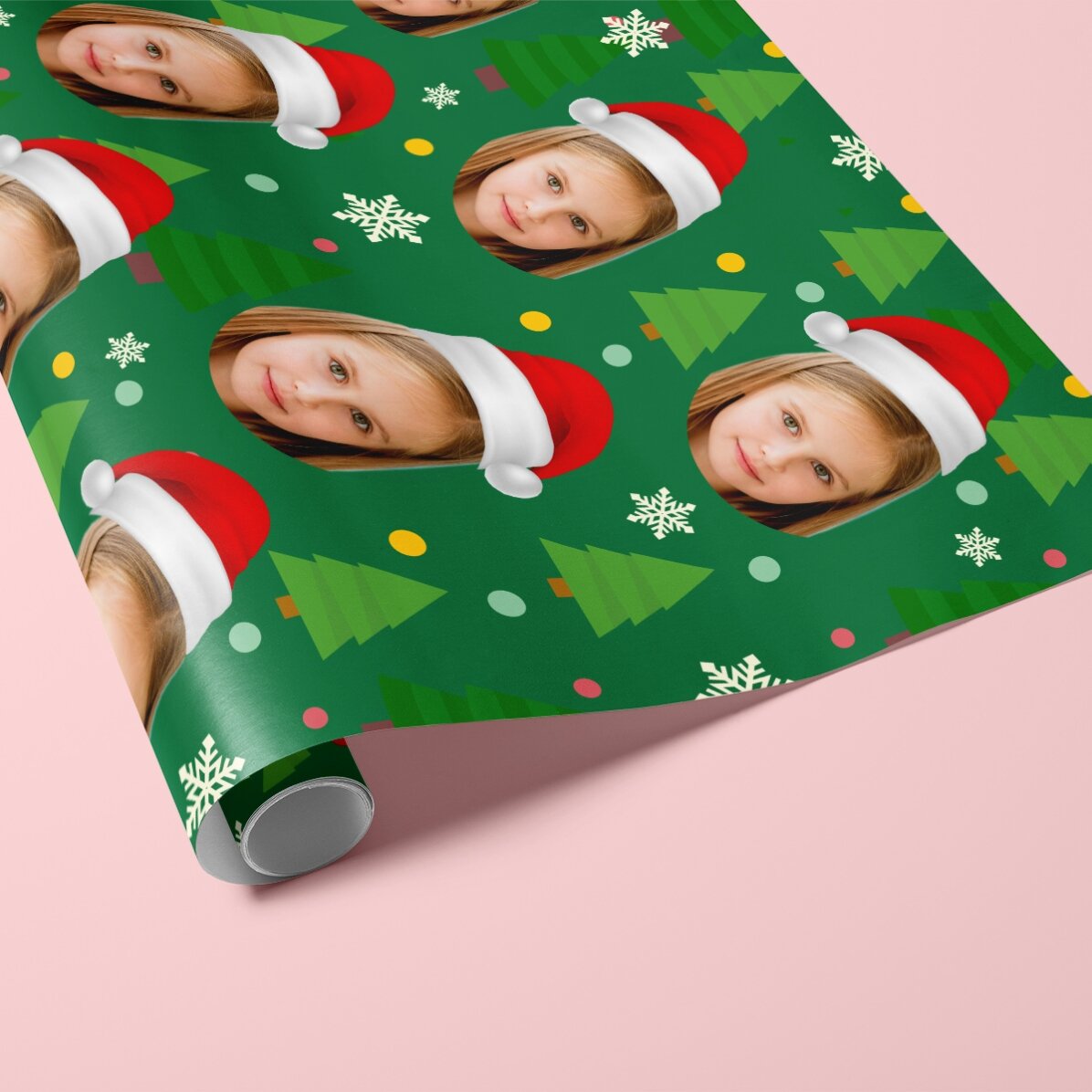 Papel de regalo personalizado con 3 fotos - Funny Christmas