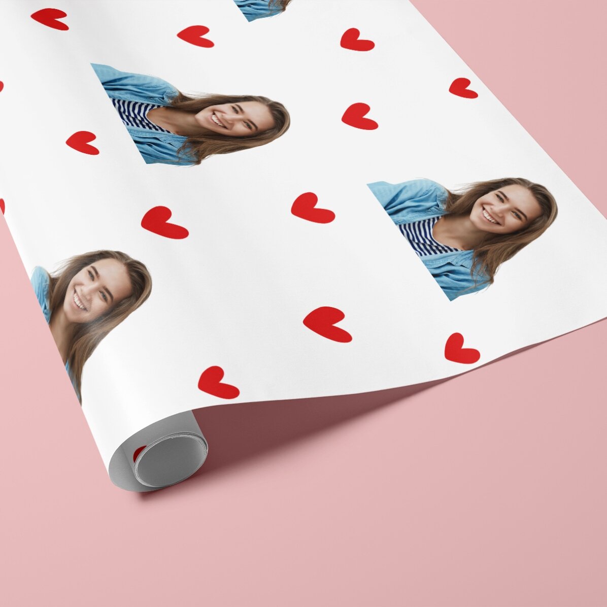 Papel de regalo personalizado con una foto: «Corazón»