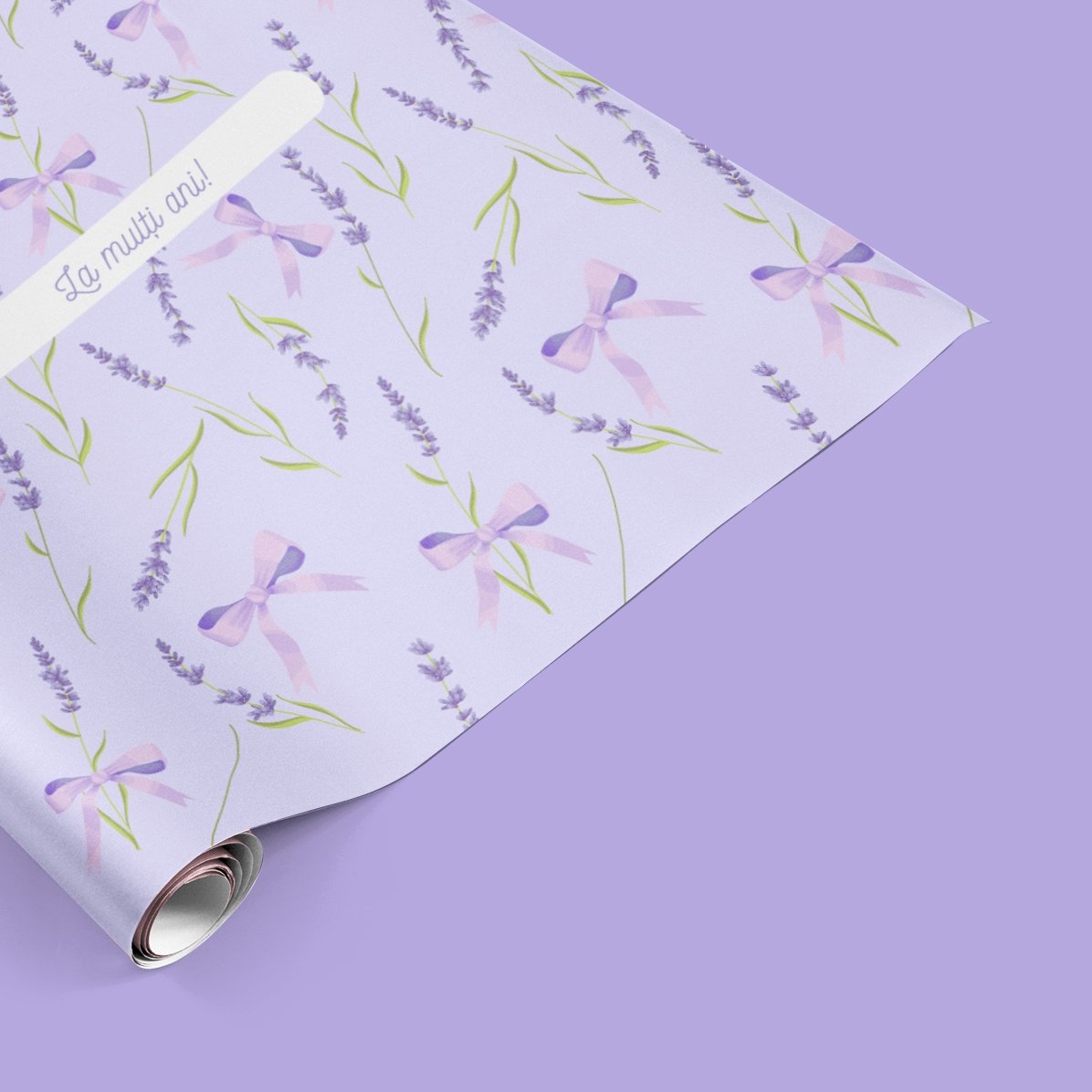 Papel de regalo personalizado con texto - Lavanda