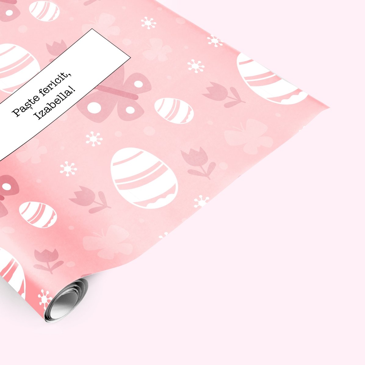 Papel de regalo personalizado con texto - diseño de Pascua