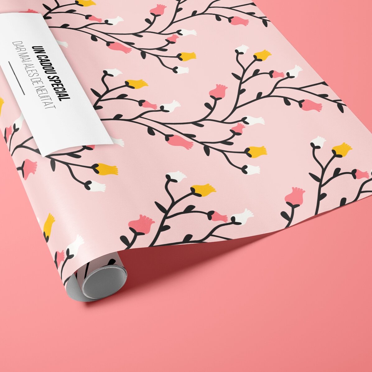 Papel de regalo personalizado con texto enmarcado - Diseño de otoño