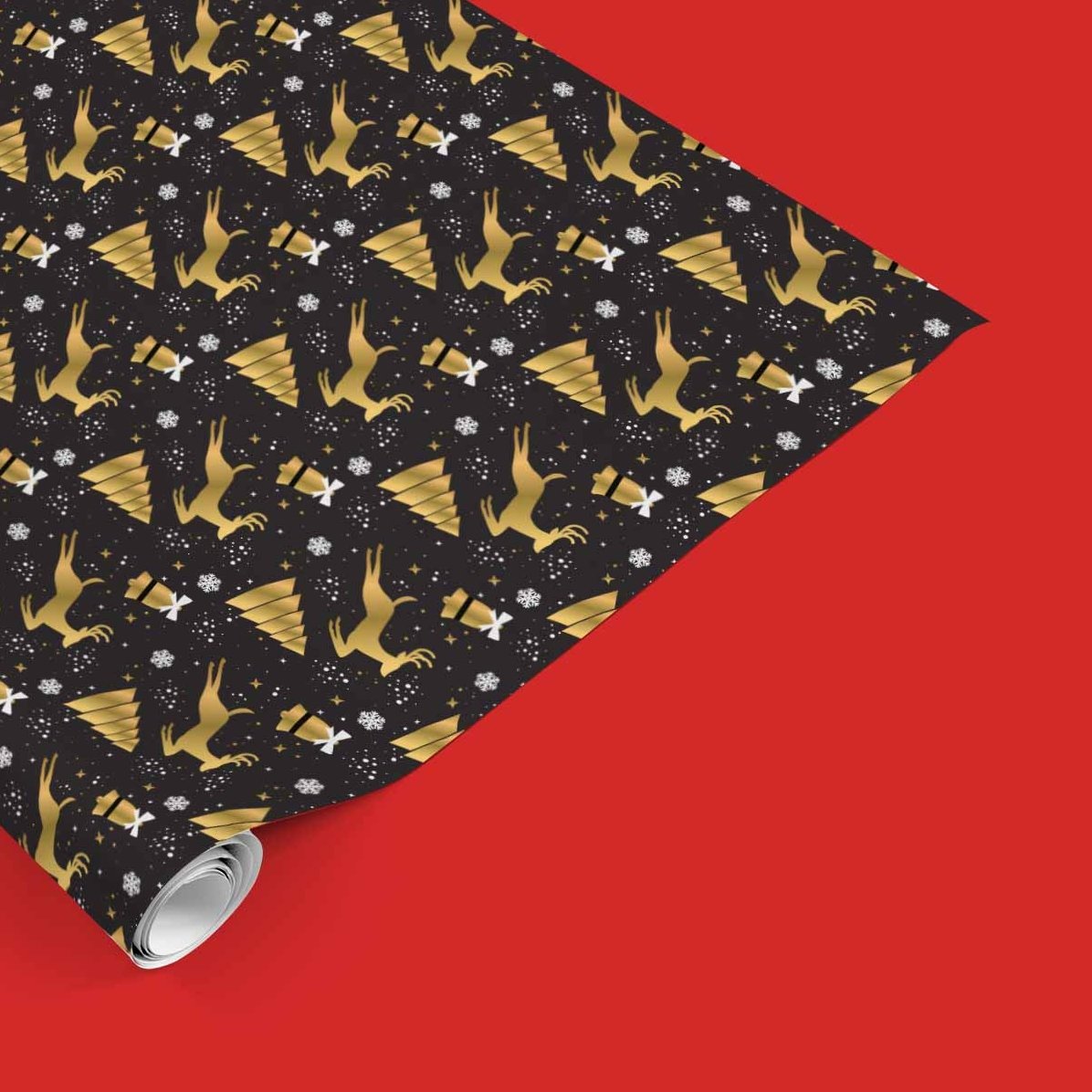 Papel de regalo personalizado con texto enmarcado - diseño navideño
