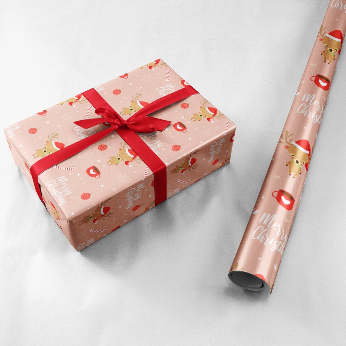 Papel de regalo personalizado con texto enmarcado - Sweet Christmas