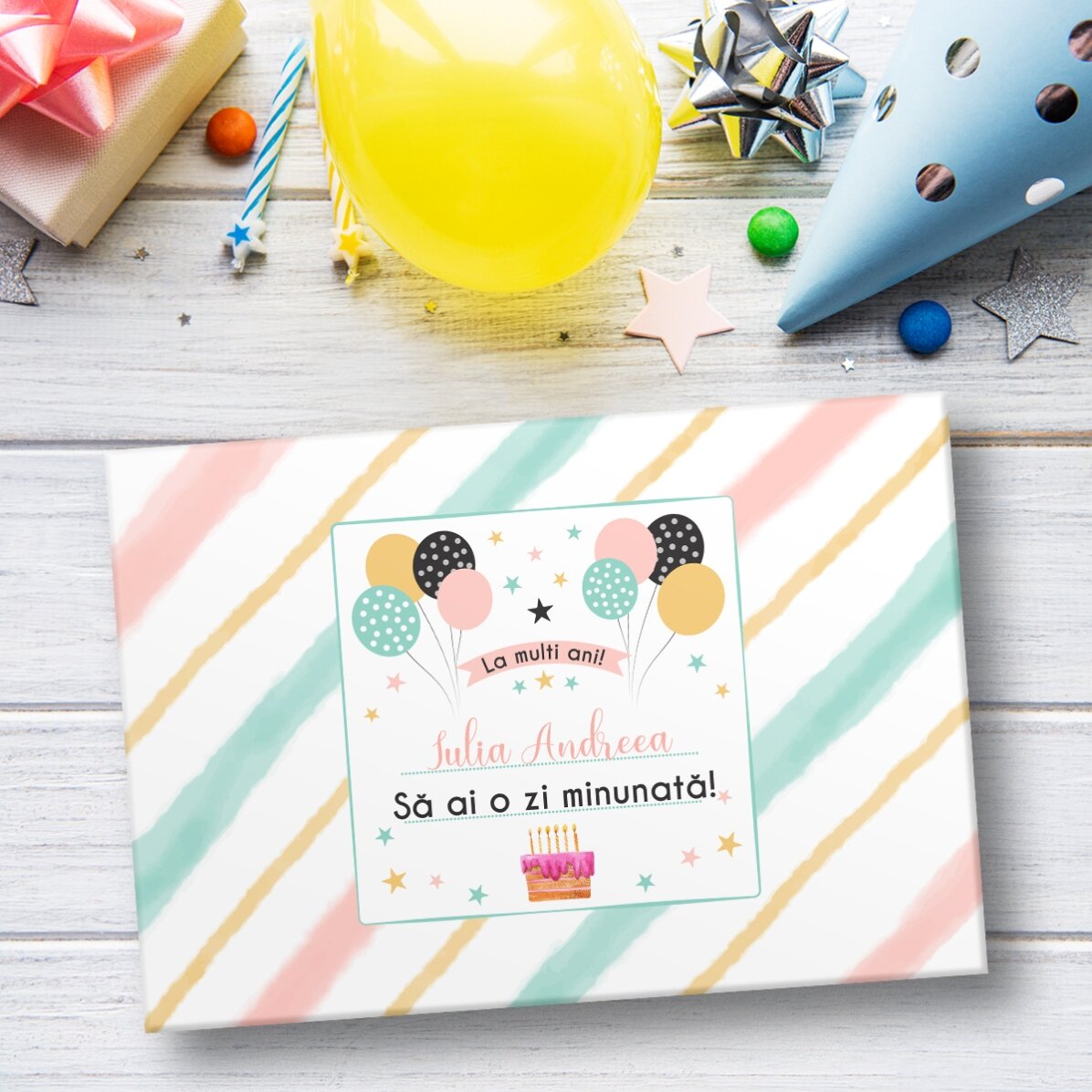 Papel de regalo personalizado con texto - Niños