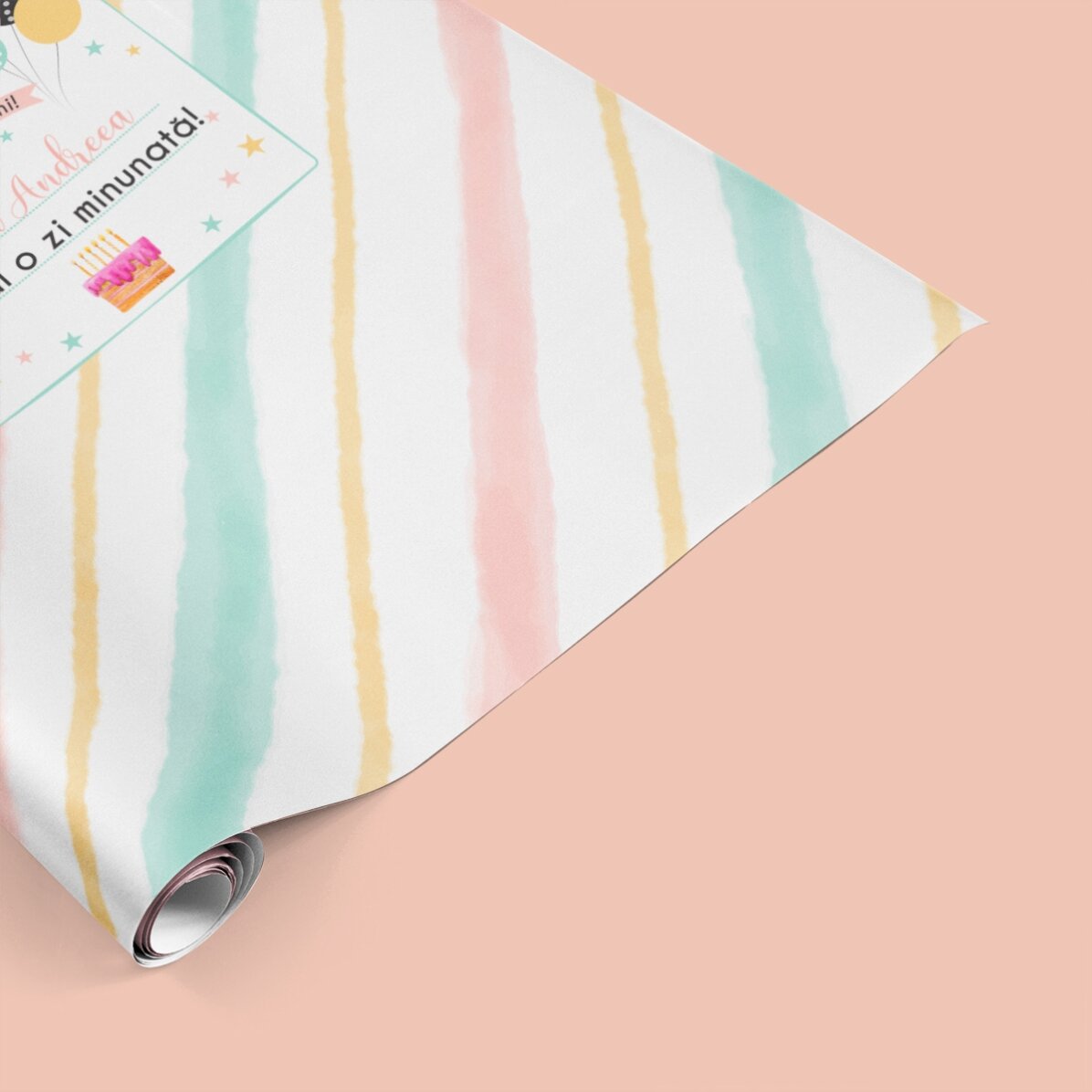 Papel de regalo personalizado con texto - Niños