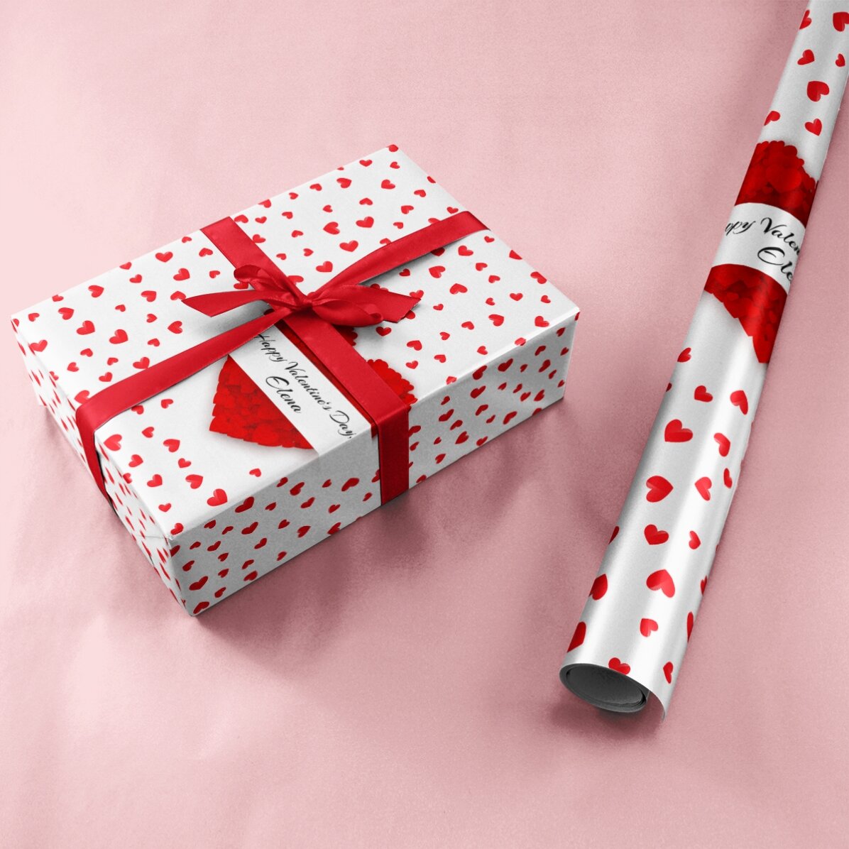 Papel de regalo personalizado - Love is in the air